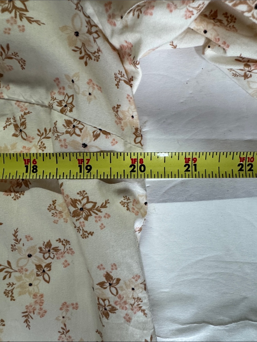 Who What Wear Cream Floral Ruffle Midi Dress cottage coquette M neutral boho - Picture 12 of 12